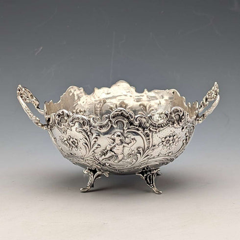 Circa 1900 German antique 800 silver two-handle bowl 140g