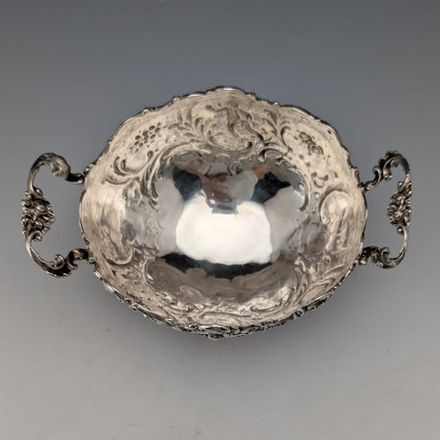 約 1900 年德國古董 800 銀雙柄碗 140 克