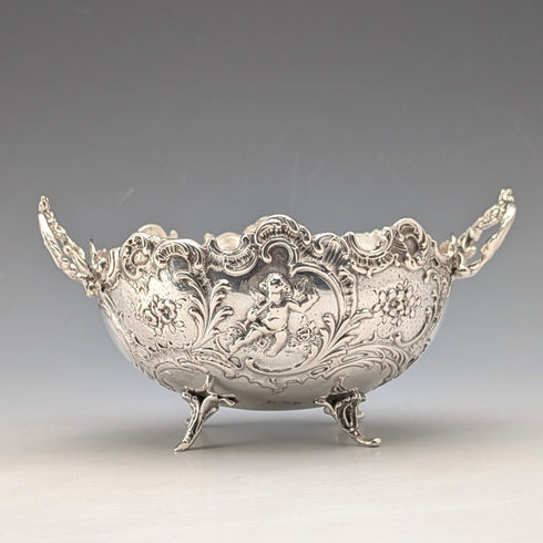 約 1900 年德國古董 800 銀雙柄碗 140 克