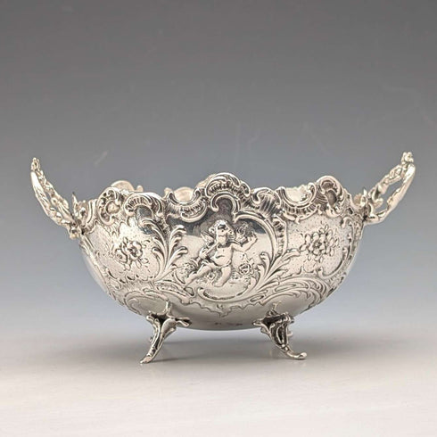Circa 1900 German antique 800 silver two-handle bowl 140g