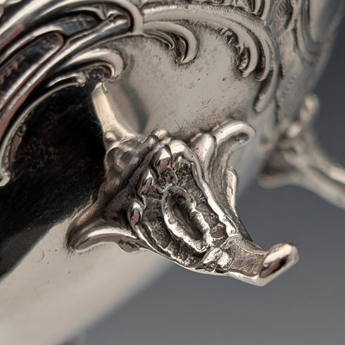 約 1900 年德國古董 800 銀雙柄碗 140 克