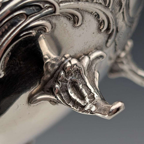 Circa 1900 German antique 800 silver two-handle bowl 140g