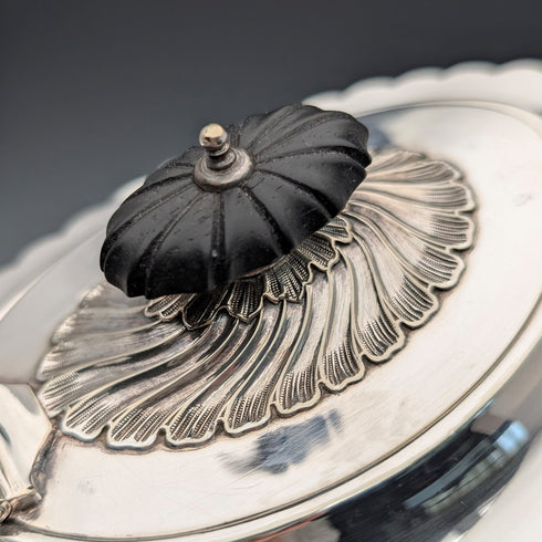 英国アンティーク シルバープレート製 ティーセット 3点セット George Shadford Lee&Henry Wigfull