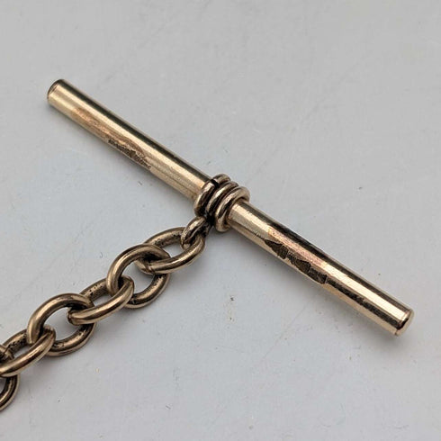 Antique Rold Gold Fancy Link Albert Chain Compass Fob