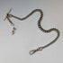 Antique Nickel Silver Albert Chain Crocodile Fob