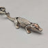 Antique Nickel Silver Albert Chain Crocodile Fob