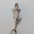 Antique Nickel Silver Albert Chain Crocodile Fob