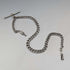 Circa 1900 British Antique Sterling Silver Albert Chain 45g Soldier Fob