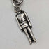 Circa 1900 British Antique Sterling Silver Albert Chain 45g Soldier Fob