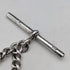 Circa 1900 British Antique Sterling Silver Albert Chain 45g Soldier Fob