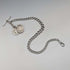 Circa 1900 British antique sterling silver Albert chain 48g silver coin fob