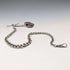 Circa 1900 British antique sterling silver Albert chain 48g silver coin fob