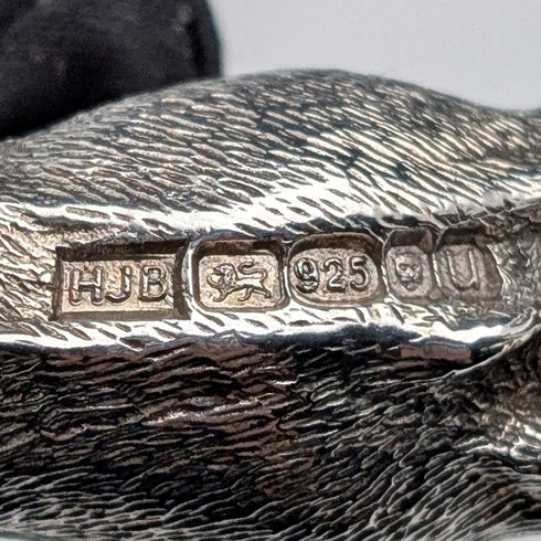 英国 純銀製 仔牛ミニチュア フィギュリン 140g J B Plating Co