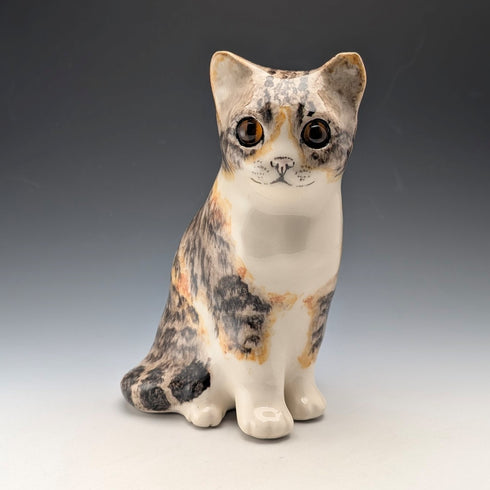 British Winstan Ray Kensington Cat Pheasant Pottery Figurine (Size 2)