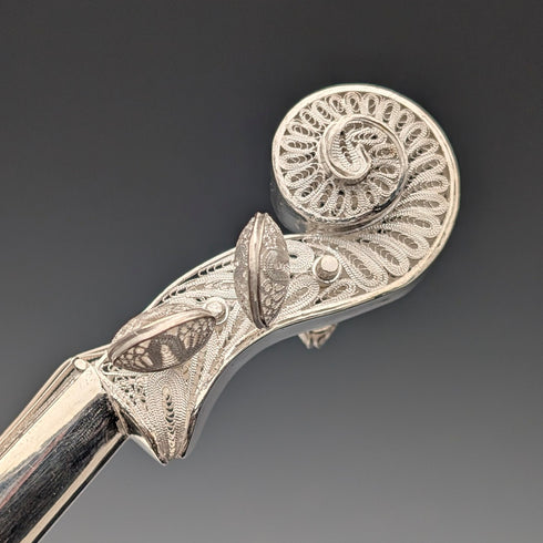 ヴィンテージ 純銀フィリグリー製 バイオリンミニチュア ケース入