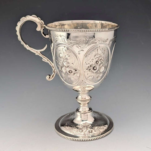1860 年英國古董純銀高腳杯 153 克 James Beebe