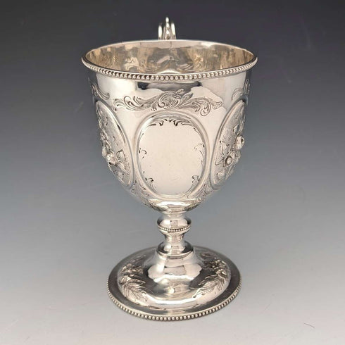 1860 年英國古董純銀高腳杯 153 克 James Beebe