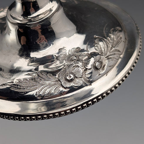 1860年 英国アンティーク 純銀製 脚付きカップ 153g James Beebe