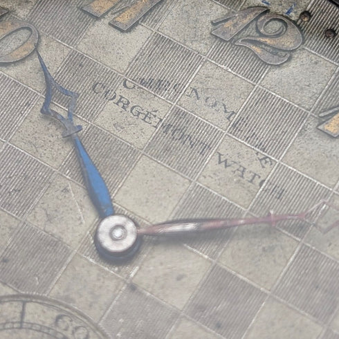 古董瑞士 CORGEMONT 懷錶,裝飾藝術風格,銀色側面開面,運作良好