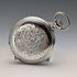 Circa 1908 Antique Longines Pocket Watch with Scroll Engraving, Silver Side Hunter Case, Good Working Condition