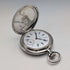 Circa 1908 Antique Longines Pocket Watch with Scroll Engraving, Silver Side Hunter Case, Good Working Condition