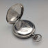 Circa 1908 Antique Longines Pocket Watch with Scroll Engraving, Silver Side Hunter Case, Good Working Condition