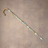 British Vintage European Tour Bent Handle Tourist Walking Stick Tan Shaft 88cm