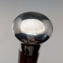 1924 British antique tan shaft sterling silver rondelle handle walking stick 89cm