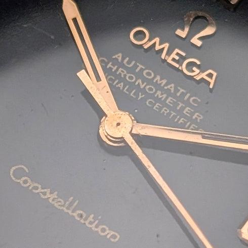 1966年 オメガ コンステレーション 紳士用 自動巻き腕時計 Cal561 ブラックダイヤル 整備済