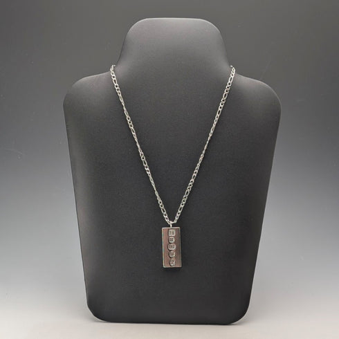 1977年 英国 純銀製 ジュビリーインゴットペンダント31g ネックレス付 Ralph Weston