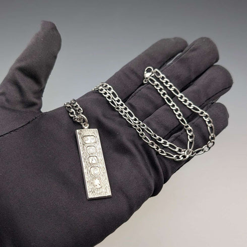 1977 British Britannia Silver Jubilee Ingot Pendant 14g with Necklace Pobjoy Mint