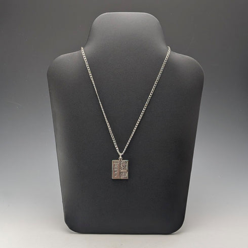 1977年 英国 純銀製 ジュビリーインゴットペンダント14g ネックレス付 DNG