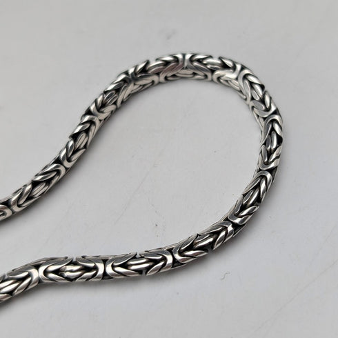 ヴィンテージ 純銀ペンダント& 純銀ビザンチンチェーンネックレス 計47g SUARTI