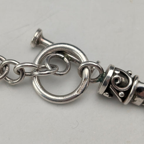 ヴィンテージ 純銀ペンダント& 純銀ビザンチンチェーンネックレス 計47g SUARTI