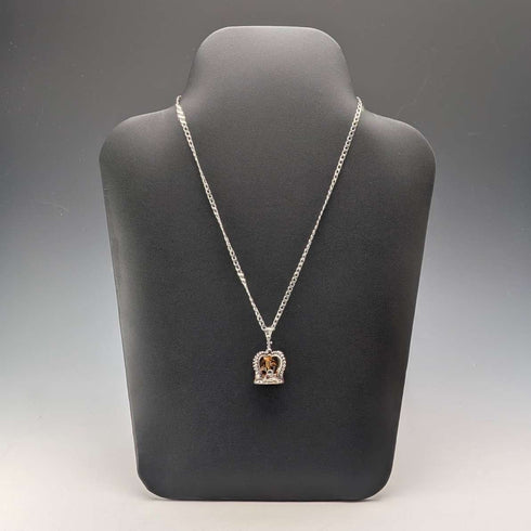 1979 British Vintage Crown Pendant Necklace GDM