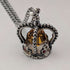 1979 British Vintage Crown Pendant Necklace GDM