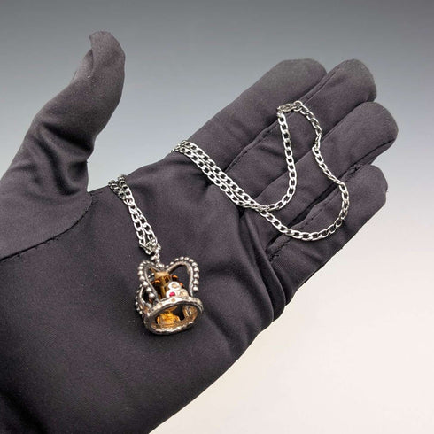 1979 British Vintage Crown Pendant Necklace GDM