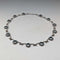 Vintage sterling silver turquoise glass and marcasite necklace 23g