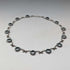 Vintage sterling silver turquoise glass and marcasite necklace 23g