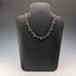 Vintage sterling silver turquoise glass and marcasite necklace 23g
