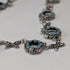 Vintage sterling silver turquoise glass and marcasite necklace 23g