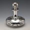 Antique American Art Nouveau Silver Overlay Glass Perfume Bottle