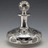 Antique American Art Nouveau Silver Overlay Glass Perfume Bottle