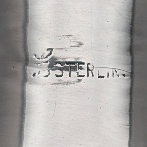 Antique American Art Nouveau Silver Overlay Glass Perfume Bottle