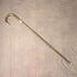 1914 British antique brown shaft, curved handle, pure silver decorated walking stick, 85cm, J Howell & Co.