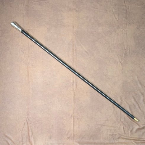 1922 年英國古董黑軸純銀圓柄手杖 91 公分女士