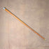 1924 British antique tan shaft sterling silver rondelle handle walking stick 91cm