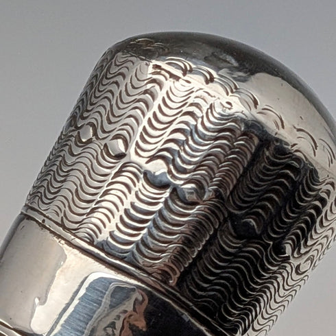 1922 年英國古董黑軸純銀圓柄手杖 91 公分女士