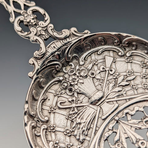 ヴィンテージ コンチネンタルシルバー製 帆船透かし装飾 ペストリーサーバ 83g