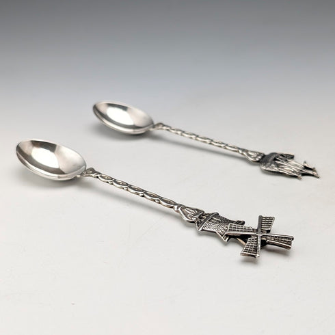 1967年荷蘭復古歐陸銀茶匙一對,共25克